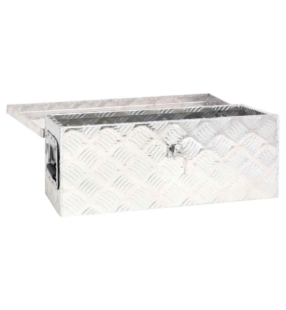 Aufbewahrungsbox Silbern 60x23,5x23 cm Aluminium