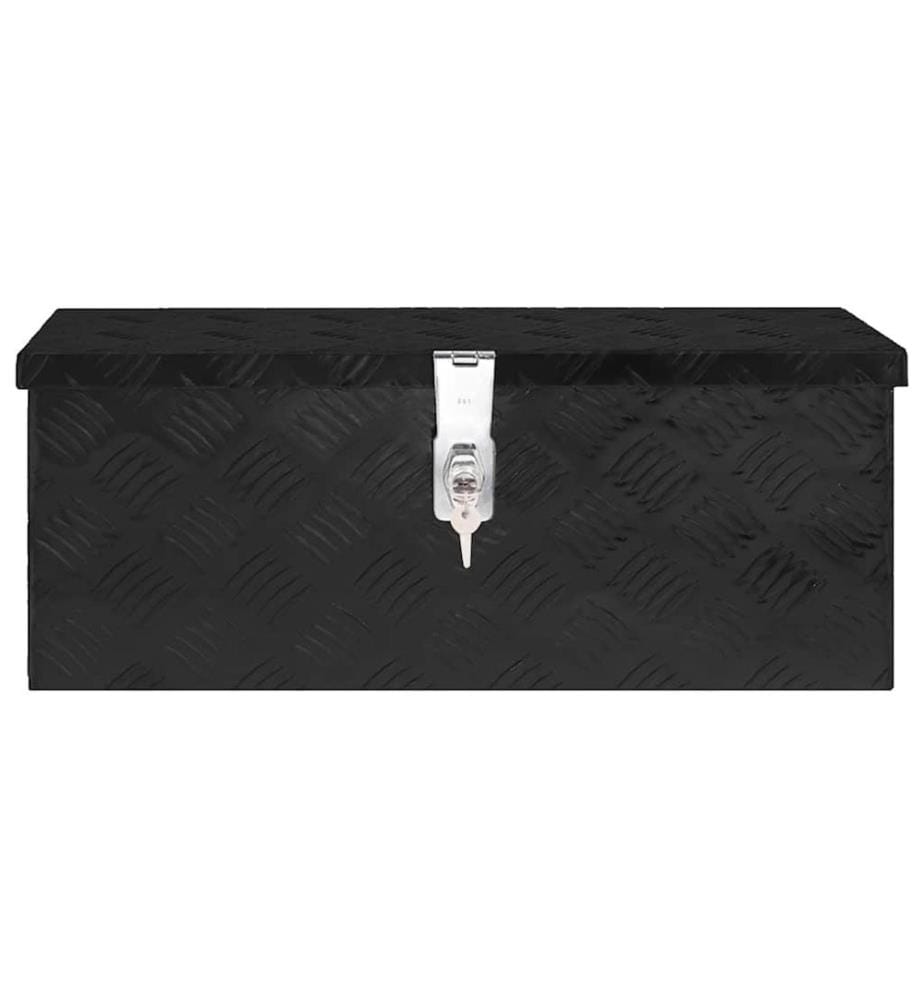 Aufbewahrungsbox Schwarz 60x23,5x23 cm Aluminium