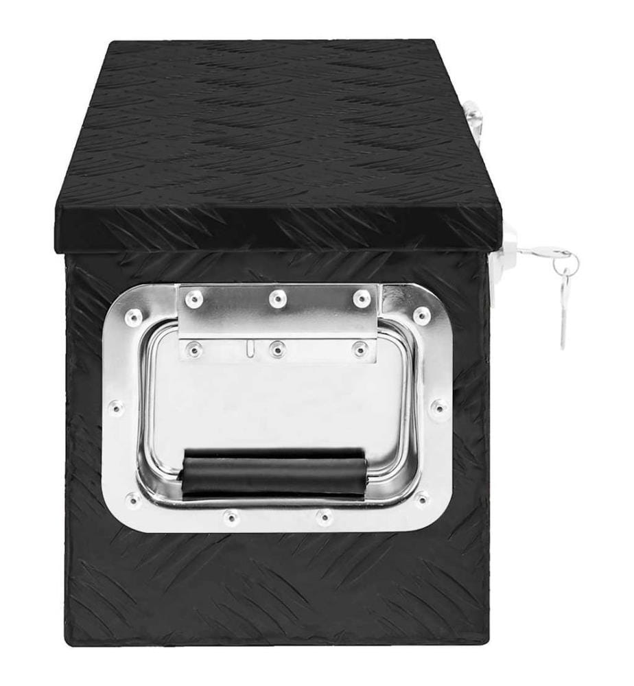Aufbewahrungsbox Schwarz 60x23,5x23 cm Aluminium