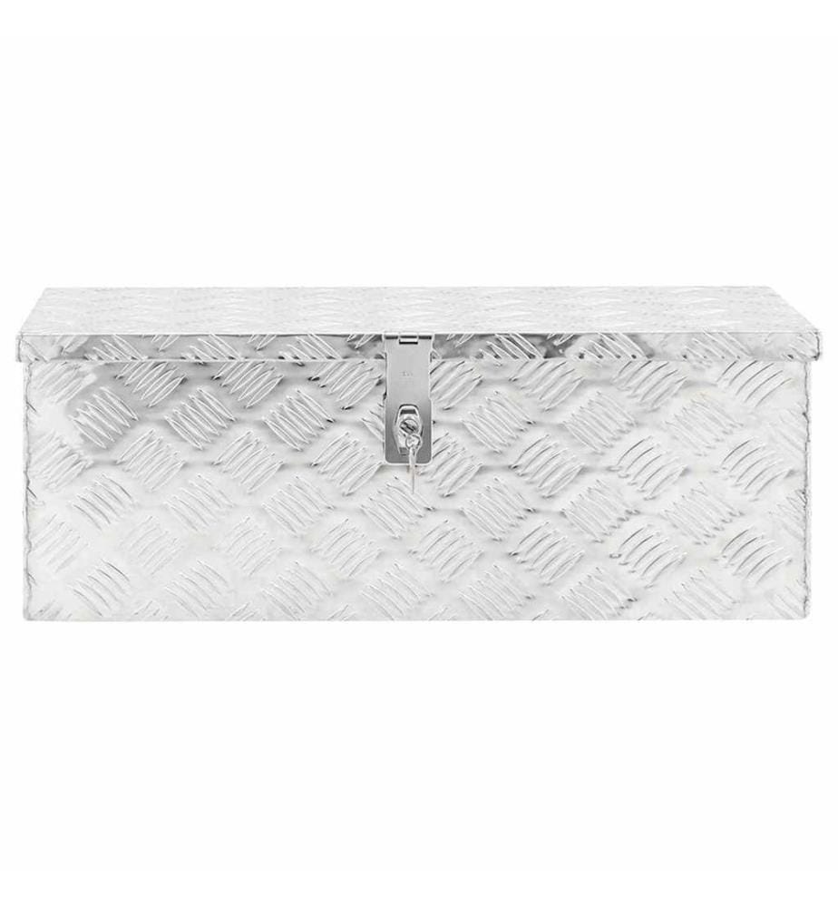 Boîte de rangement Argenté 70x31x27 cm Aluminium