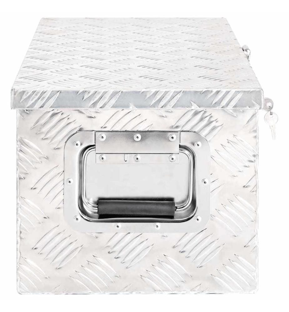 Boîte de rangement Argenté 70x31x27 cm Aluminium