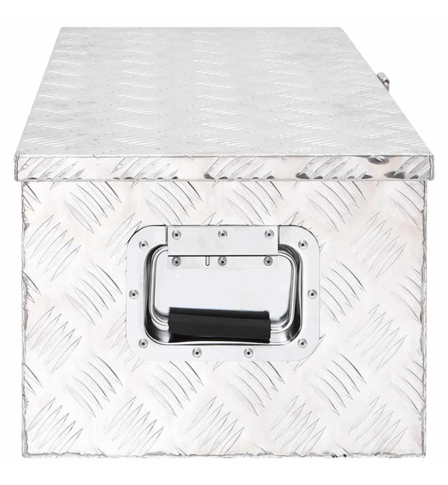 Boîte de rangement Argenté 80x39x30 cm Aluminium
