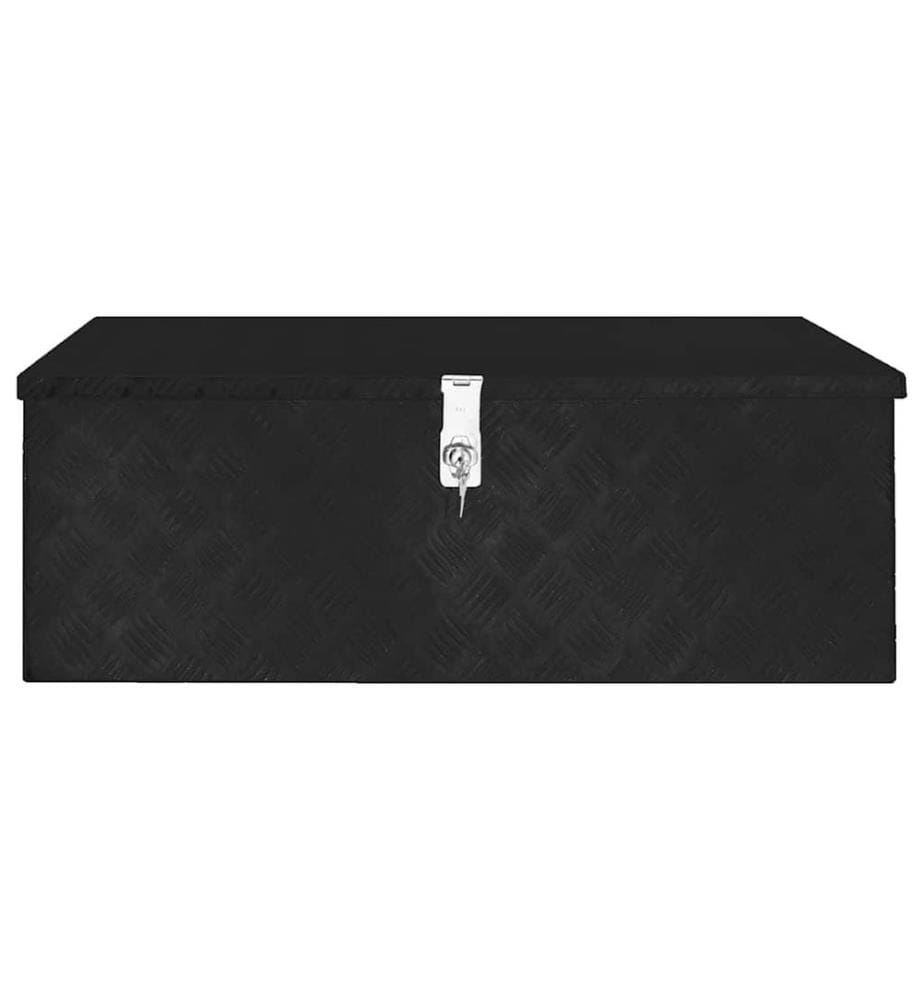 Aufbewahrungsbox Schwarz 90x47x33,5 cm Aluminium