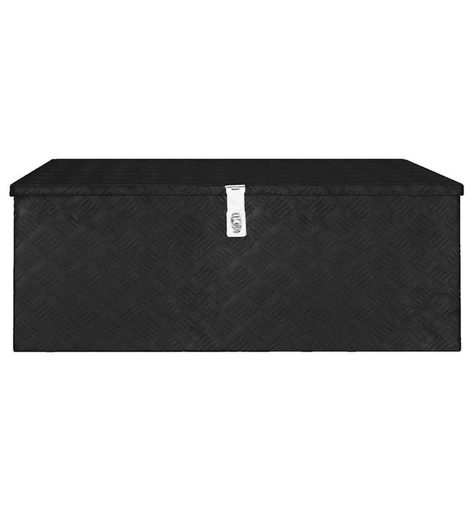 Aufbewahrungsbox Schwarz 100x55x37 cm Aluminium
