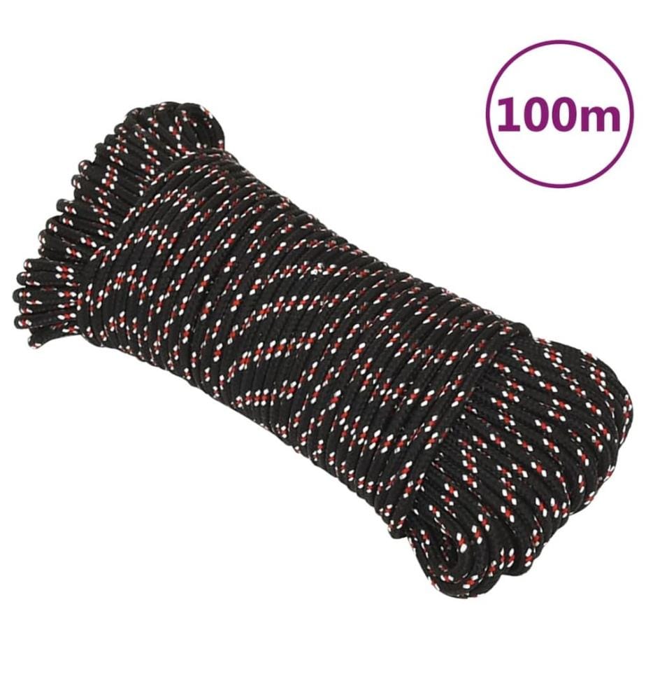 Bootsseil Schwarz 4 mm 100 m Polypropylen