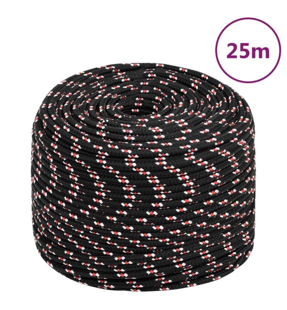 Bootsseil Schwarz 10 mm 25 m Polypropylen