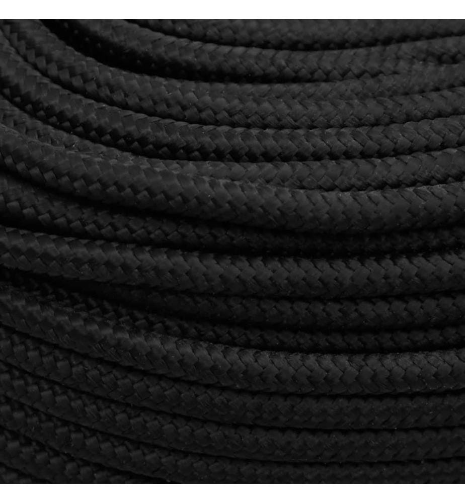 Bootsseil Schwarz 8 mm 100 m Polypropylen