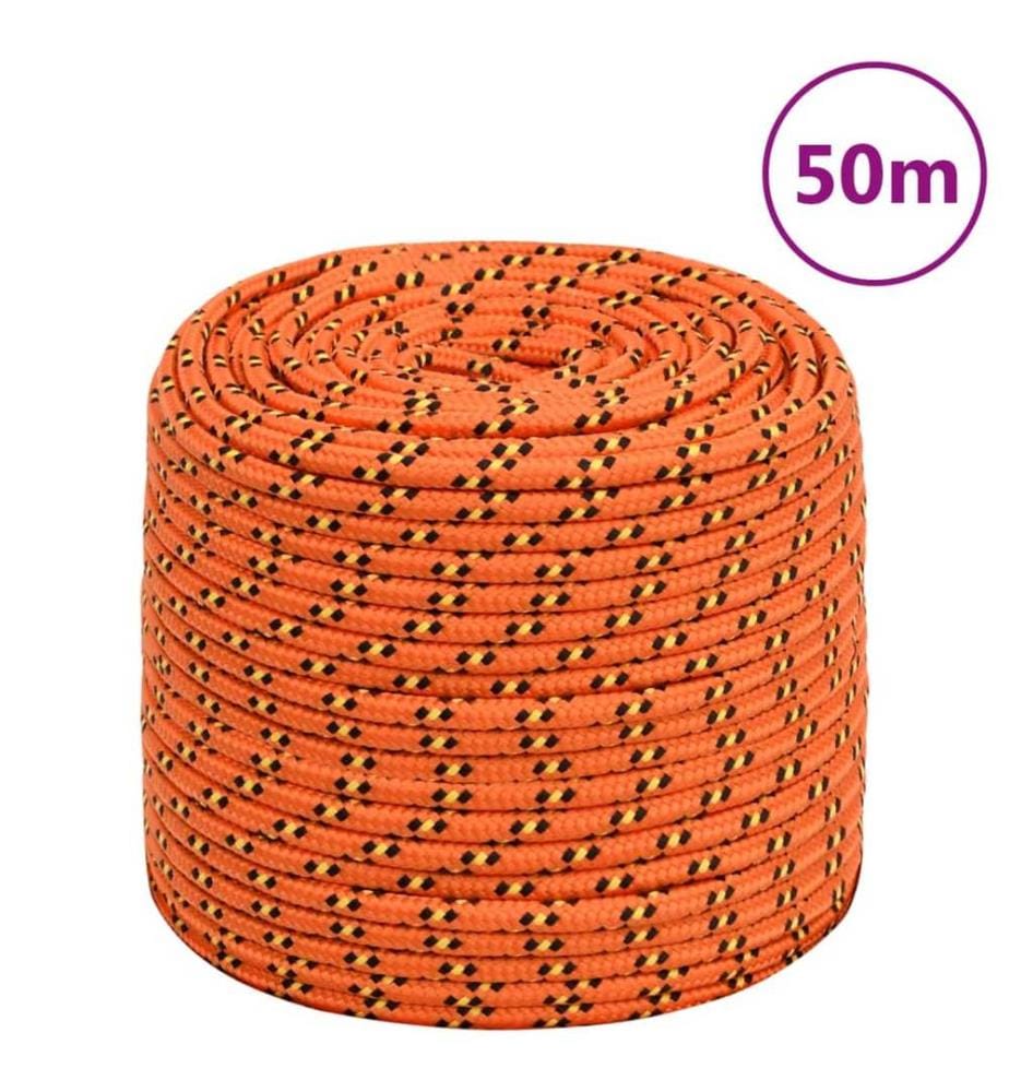 Bootsseil Orange 8 mm 50 m Polypropylen