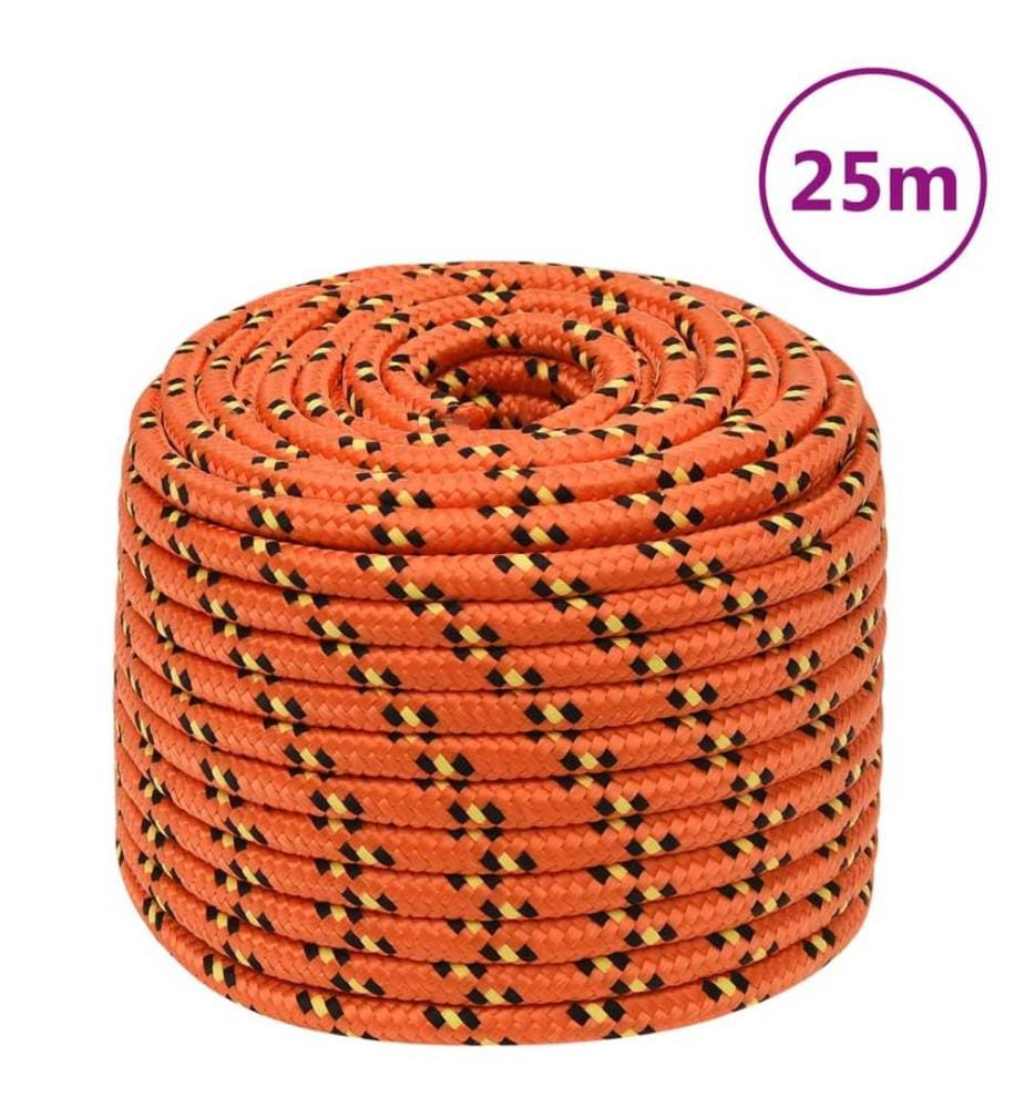 Bootsseil Orange 12 mm 25 m Polypropylen