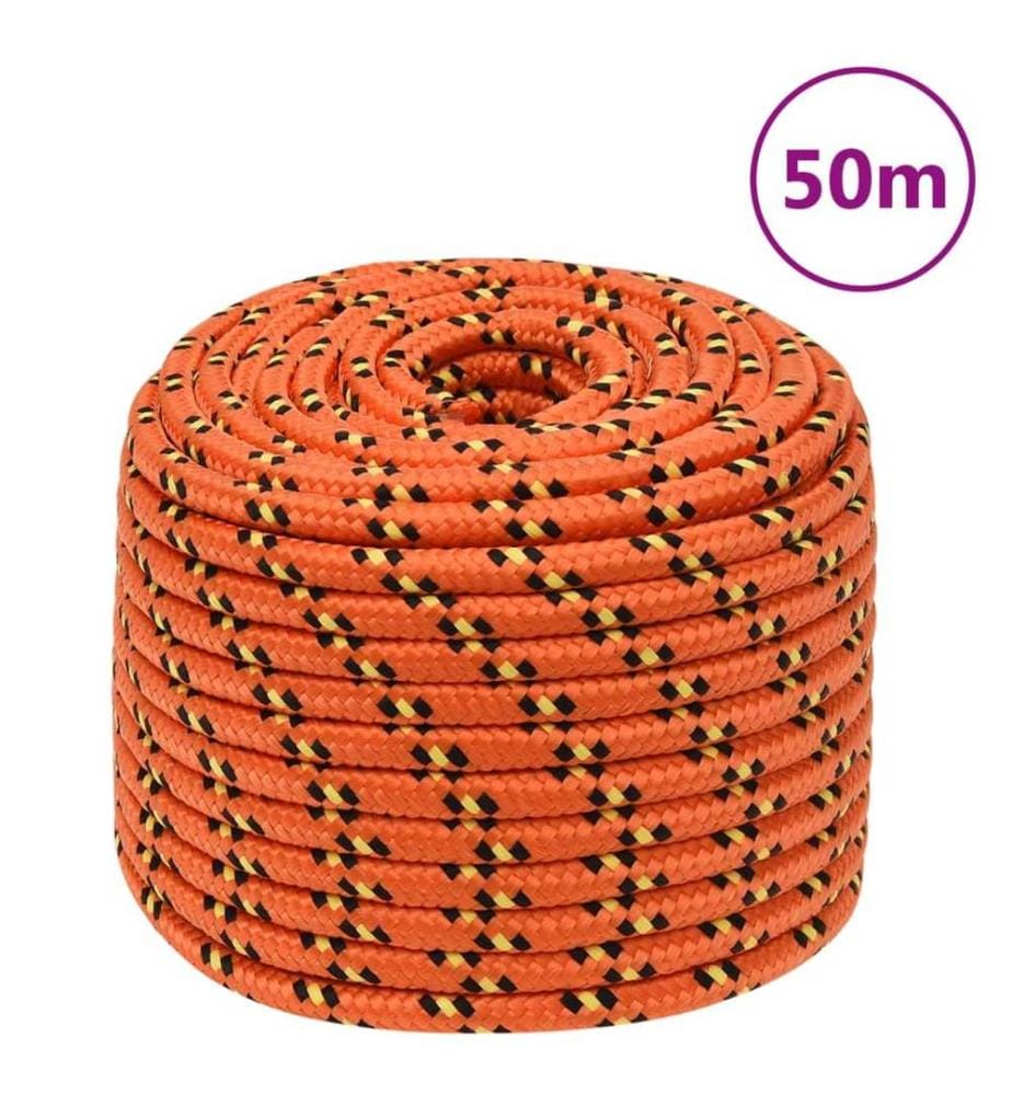 Bootsseil Orange 12 mm 50 m Polypropylen