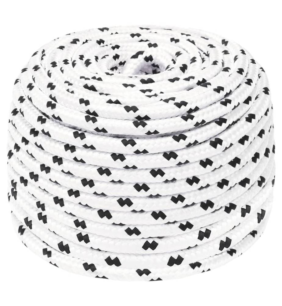 Bootsseil Geflochten Weiss 6 mmx100 m Polyester