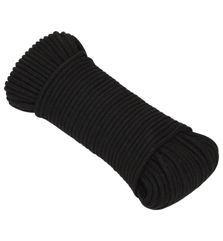 Arbeitsseil Schwarz 4 mm 25 m Polyester