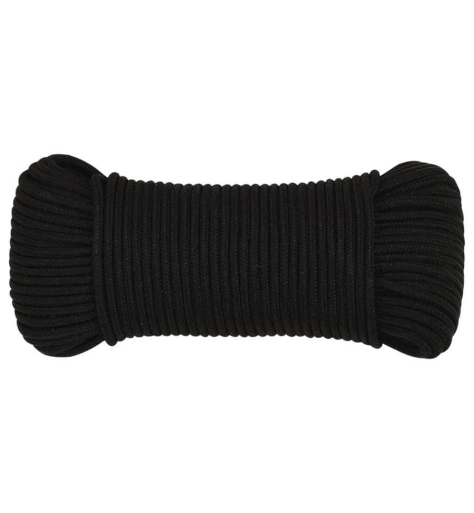 Arbeitsseil Schwarz 4 mm 25 m Polyester