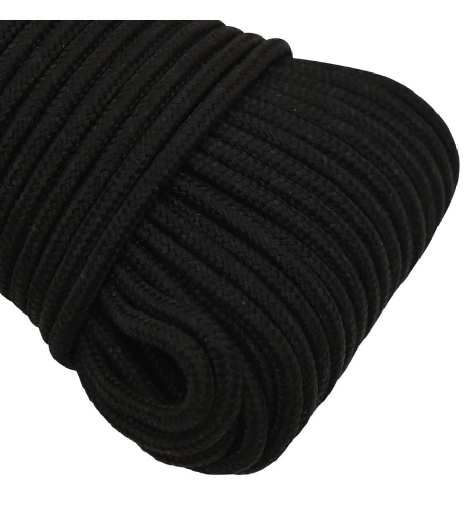 Arbeitsseil Schwarz 4 mm 25 m Polyester