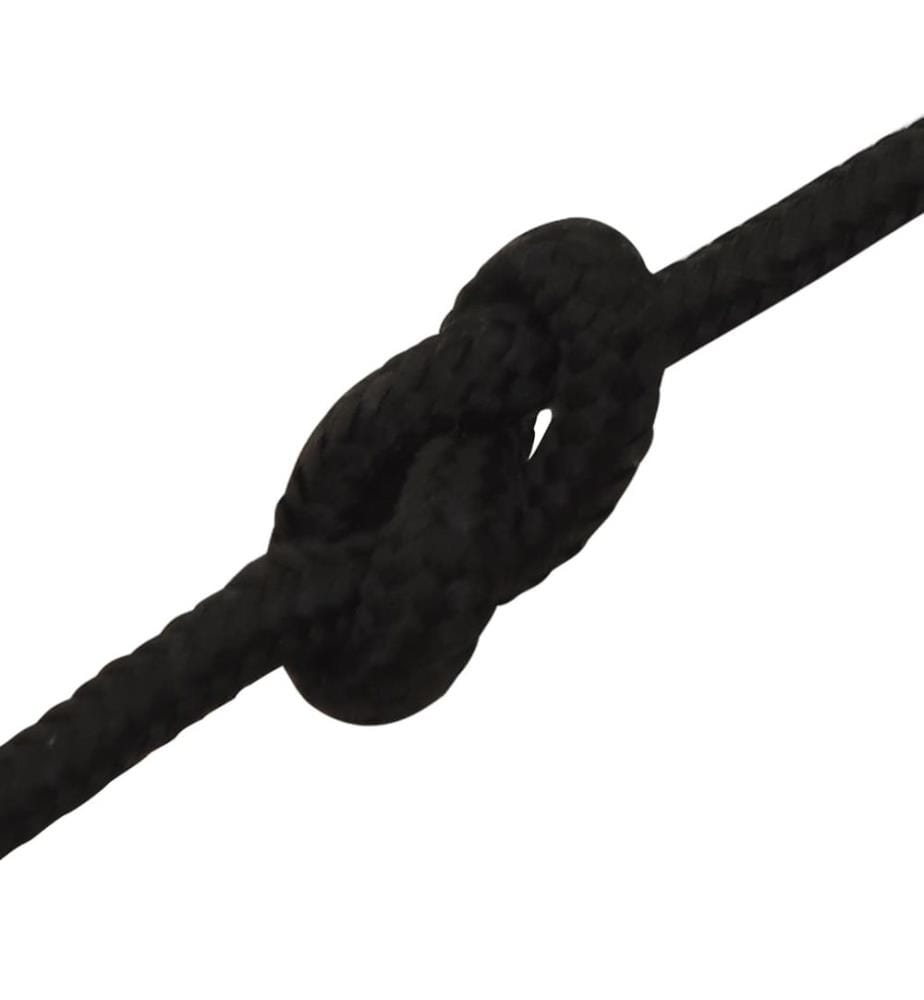 Arbeitsseil Schwarz 4 mm 25 m Polyester