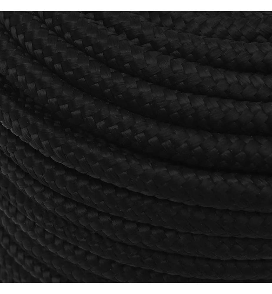 Corde de travail Noir 12 mm 25 m Polyester