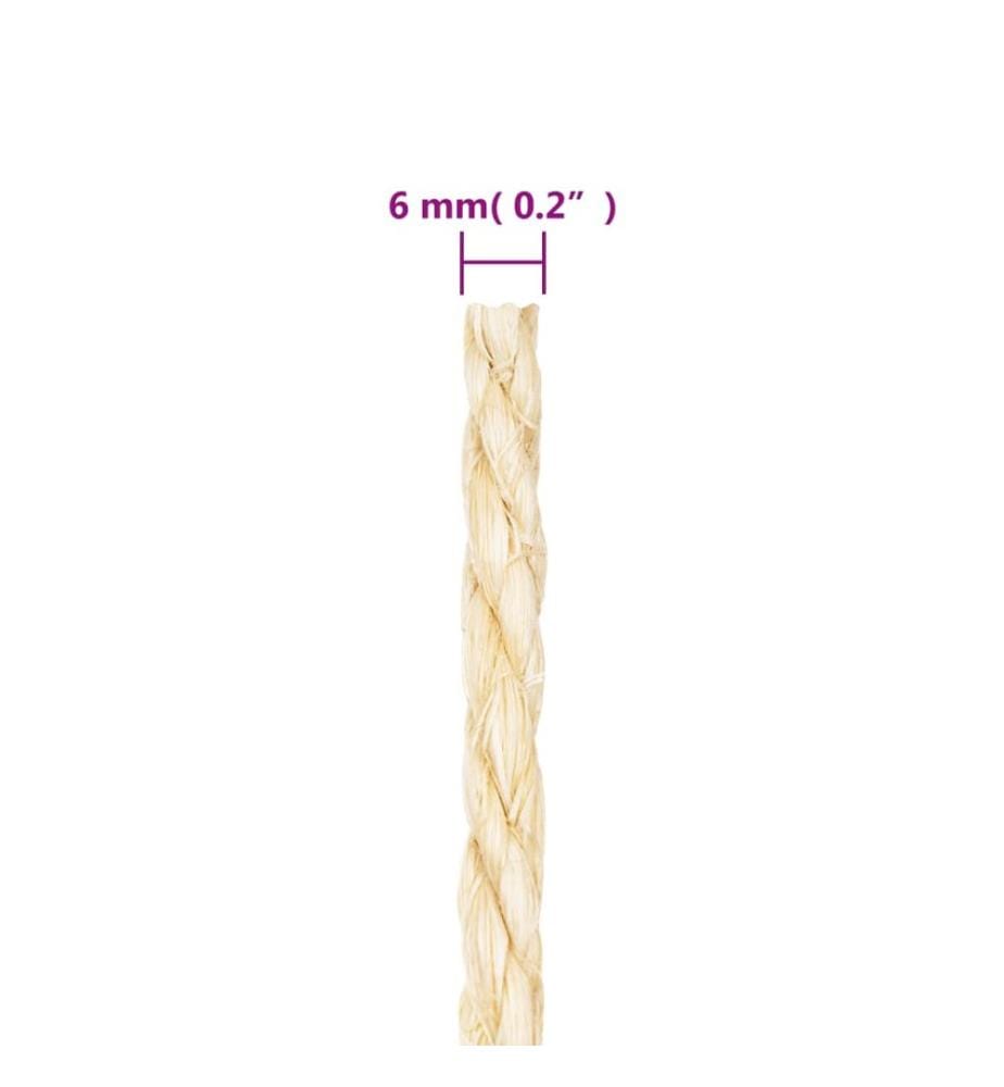 Seil 100% Sisal 6 mm 50 m