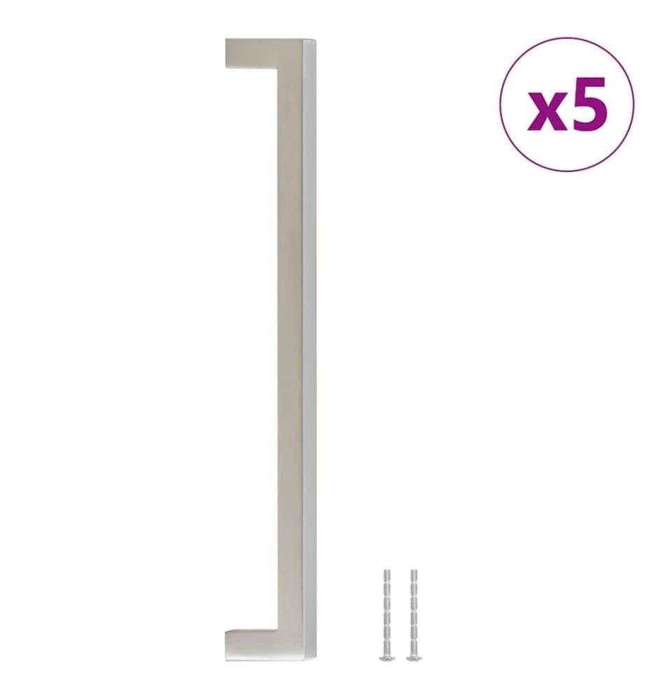 Möbelgriffe 5 Stk. Silbern 224 mm Edelstahl