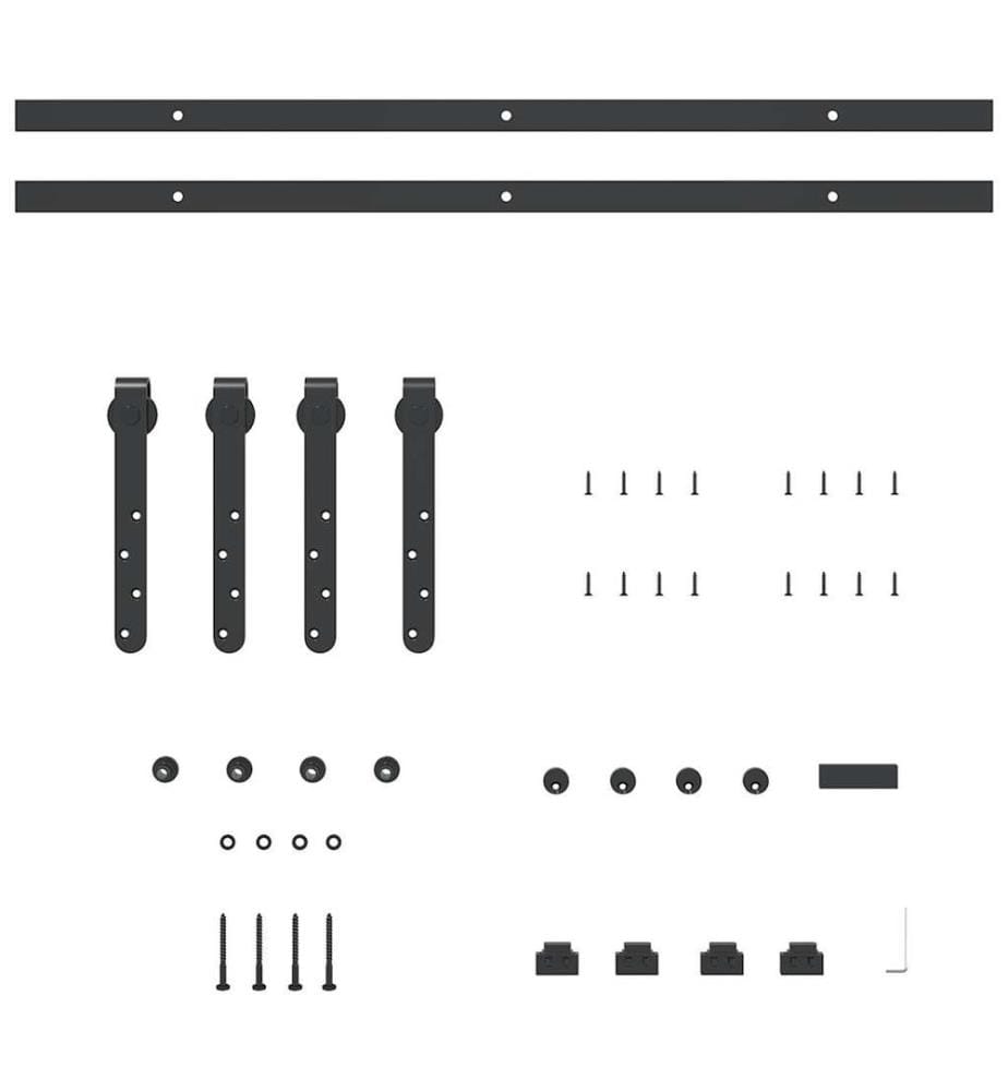 Schiebetürbeschlag Set für Schranktüren 152 cm Karbonstahl