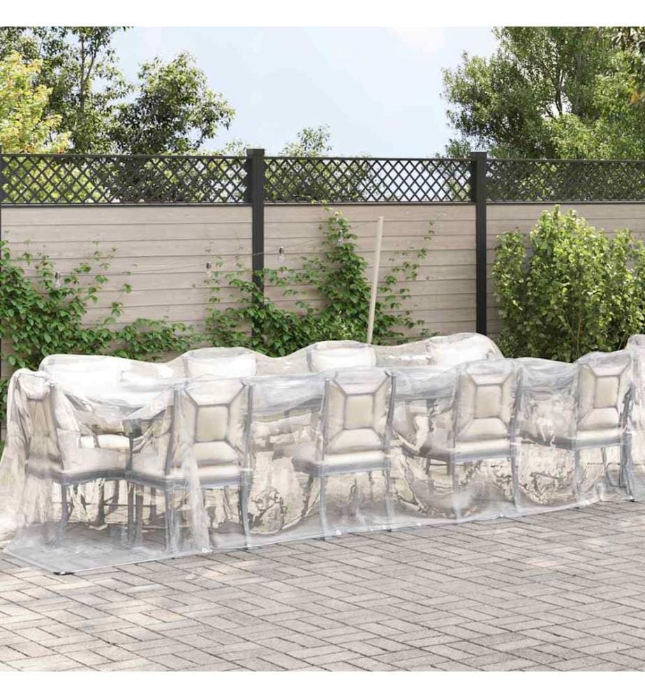Bâche transparente avec oeillets 2x8 m polyéthylène