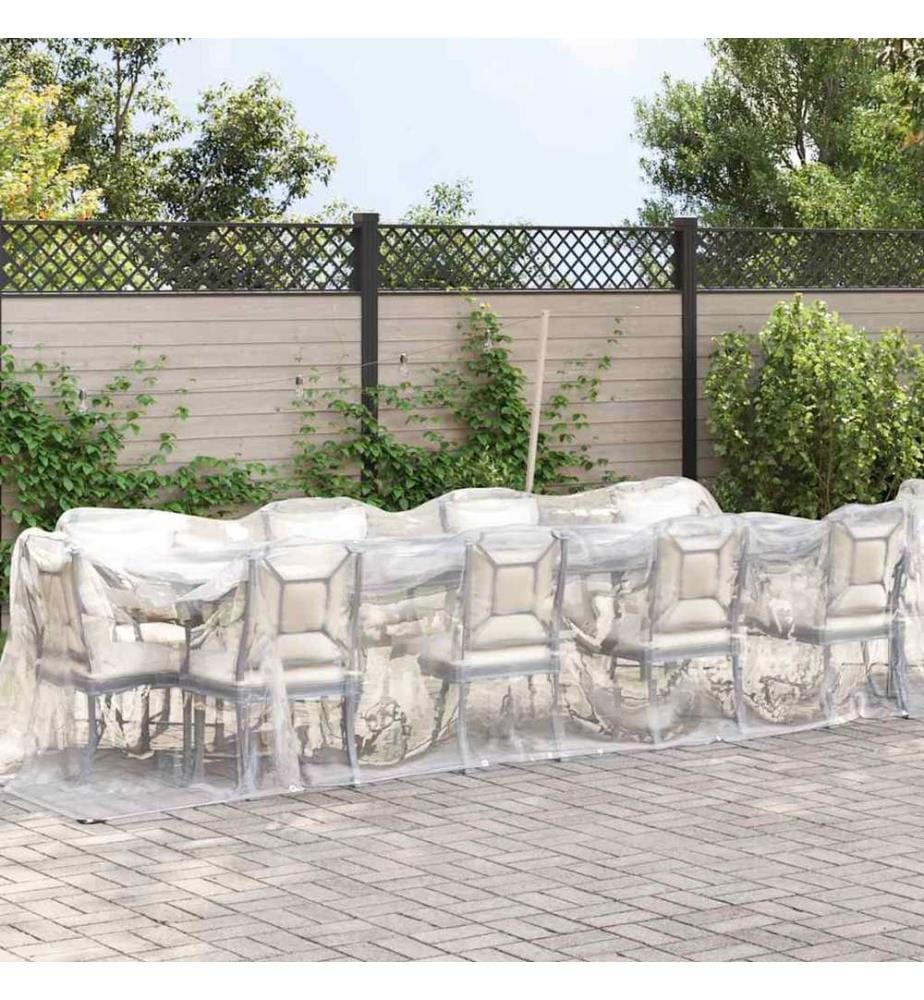 Bâche transparente avec oeillets 2x12 m polyéthylène