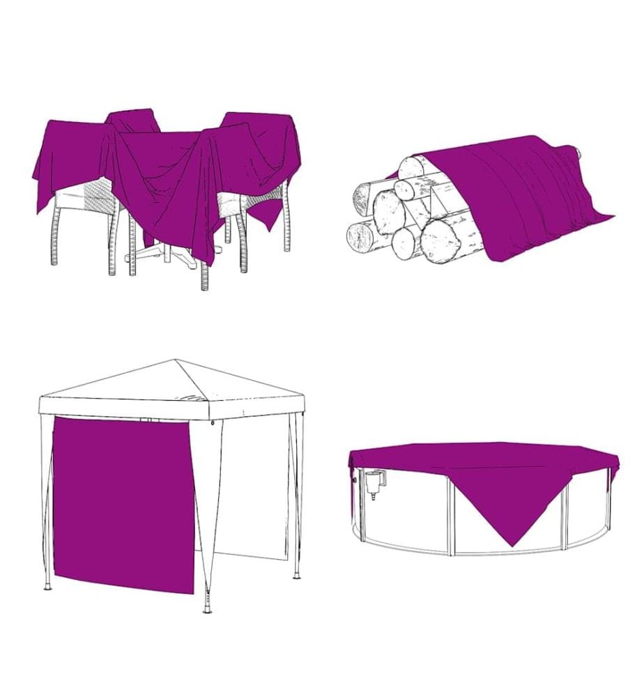 Bâche transparente avec oeillets 3x6 m polyéthylène