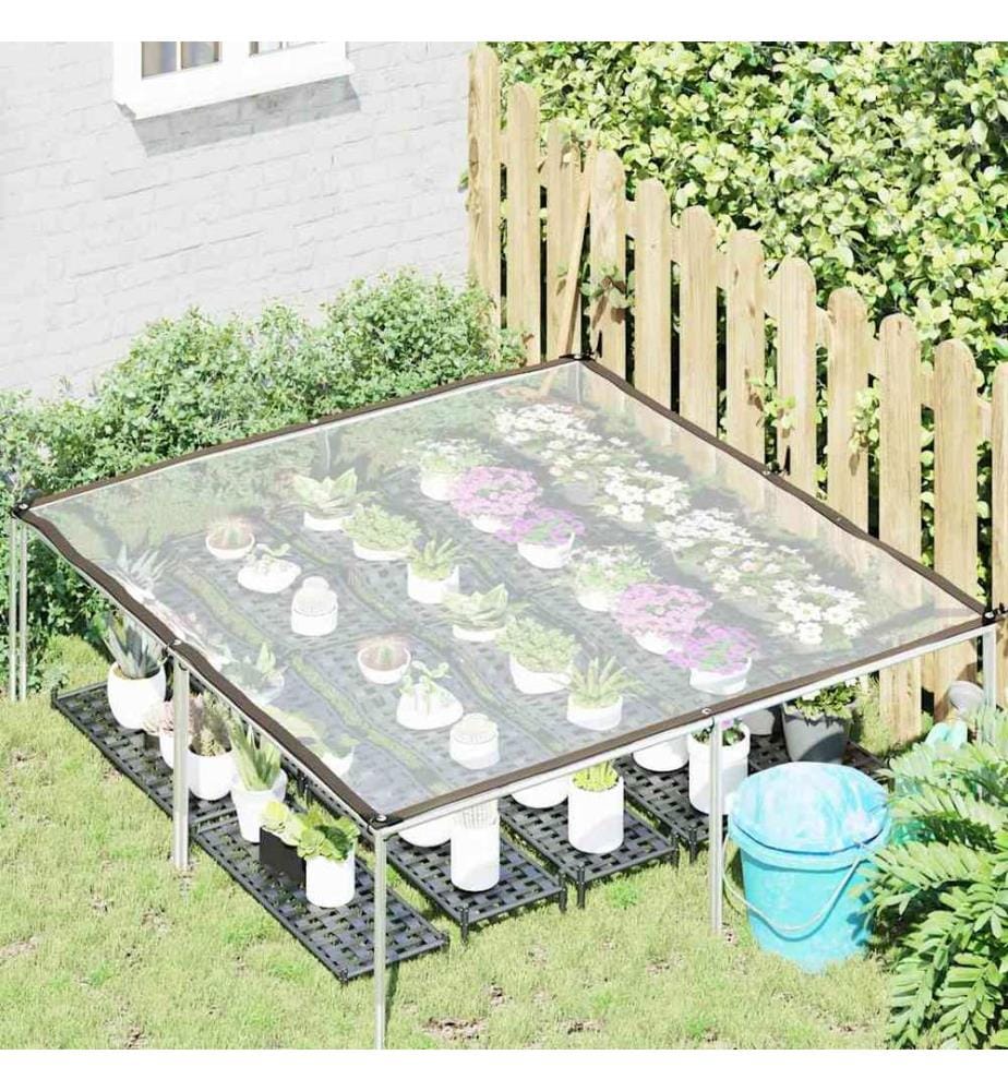 Bâche transparente avec oeillets 2 x 2 m en polyéthylène