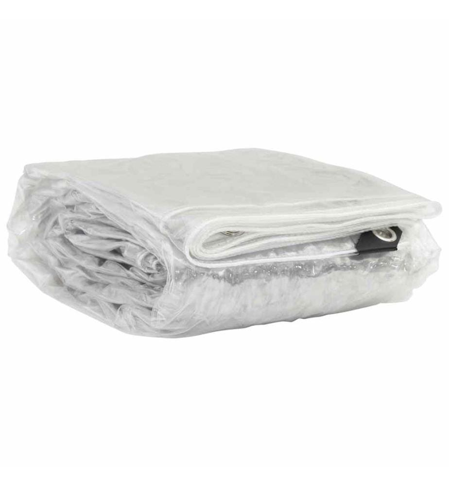Transparente Plane mit Ösen 2x6 m PVC