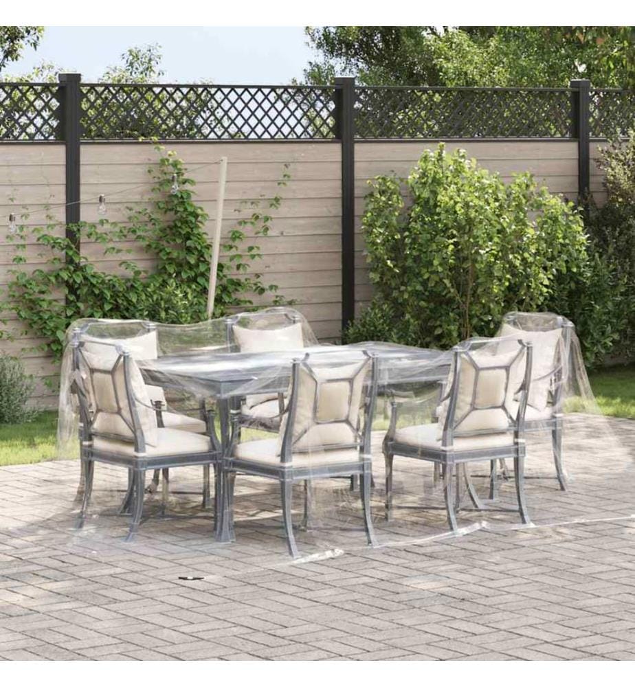 Bâche transparente avec oeillets 3 x 3 m PVC