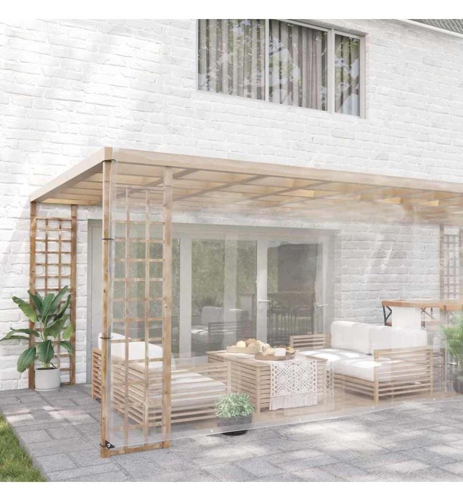 Bâche transparente avec oeillets 6x8 m PVC