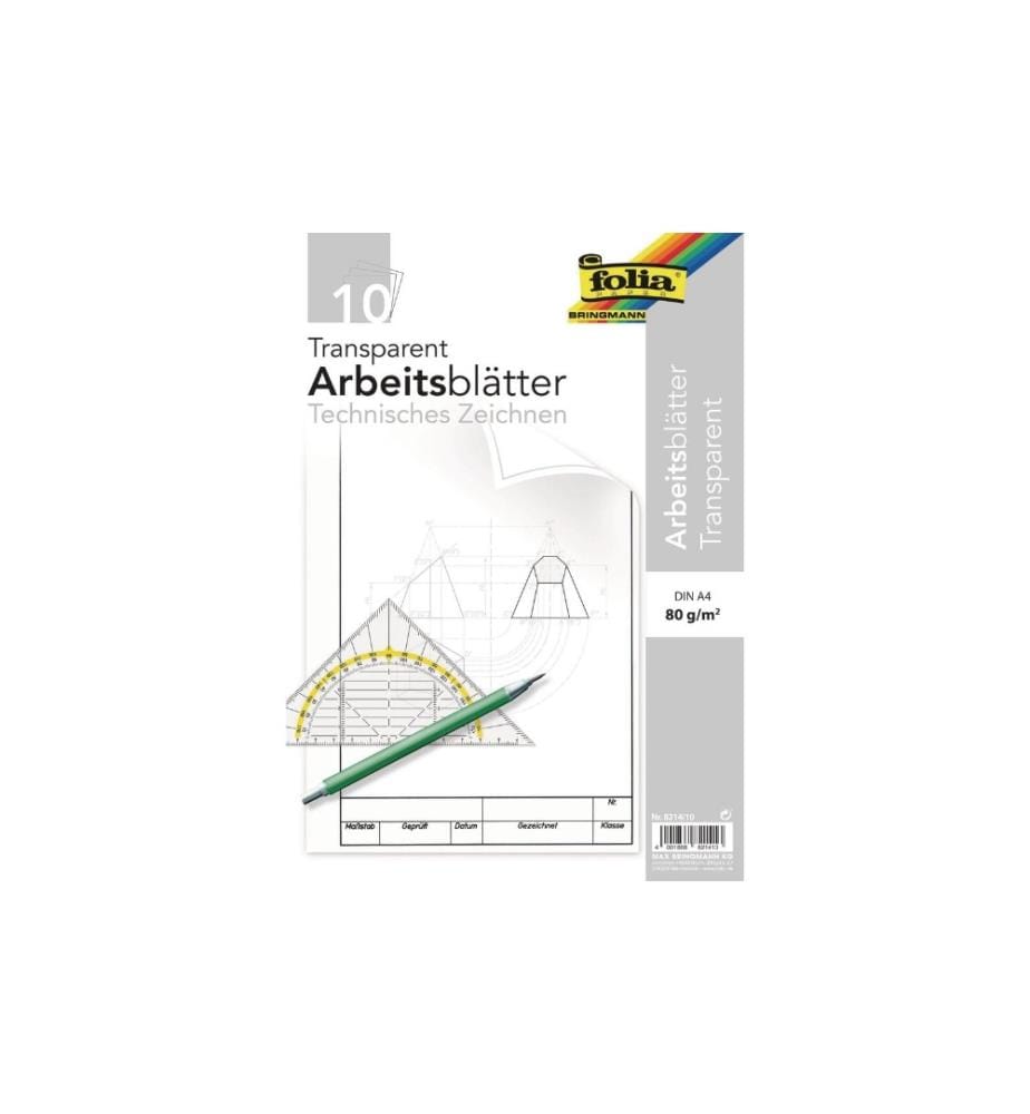 FOLIA - Arbeitsblätter 80 g/m², A4, 10 Stück