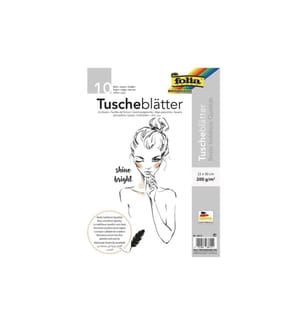 FOLIA - Tuscheblätter 200 g/m², 22 x 30 cm, 10 Blatt