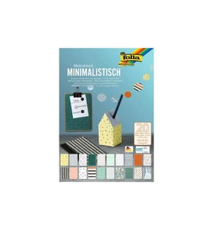 FOLIA - Bloc de papier à motif Minimaliste, 24 x 34 cm 20 feuilles