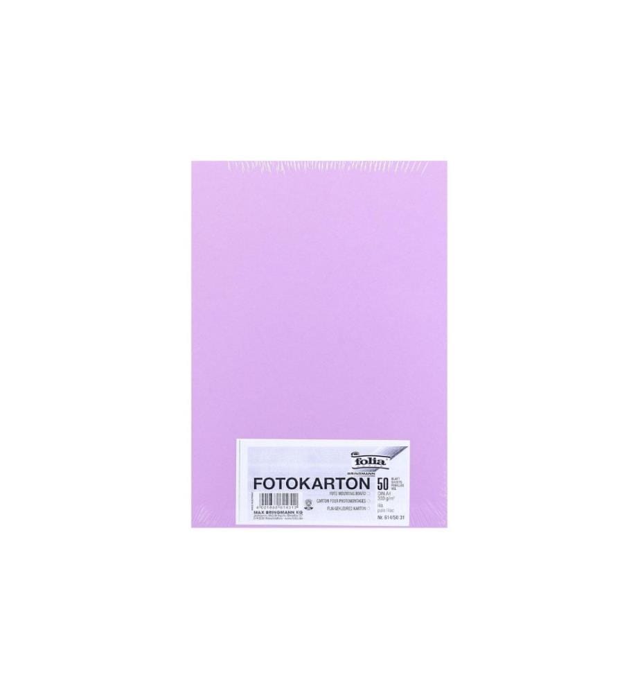 FOLIA - Fotokarton A4, 300 g/m², 50 Blatt, Lila