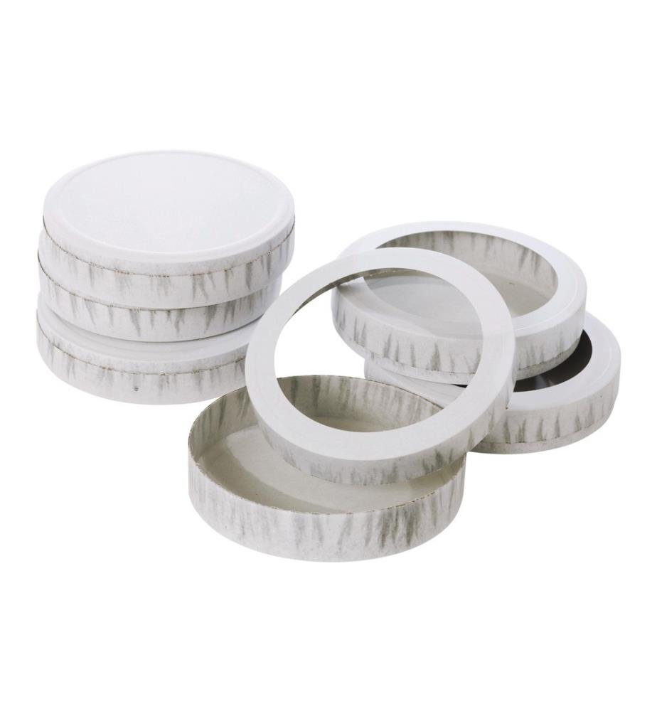 FOLIA - Laternen-Bastelset 11 cm, 10 Paar, Weiss