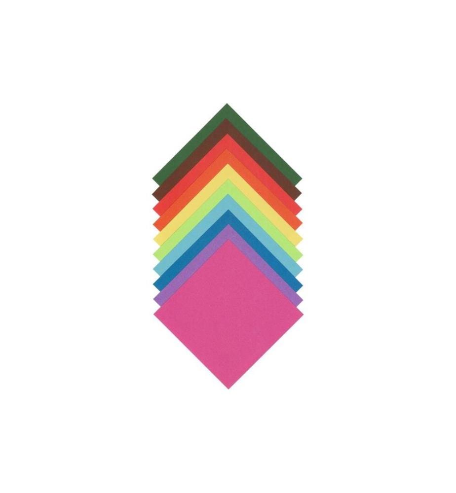 FOLIA - Faltblätter Origami 15 x 15 cm, 70 g/m², Mehrfarbig