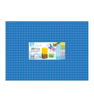 FOLIA - Folie 3D, 50 x 70 cm, 10 Bogen, transparent, farbig sortiert