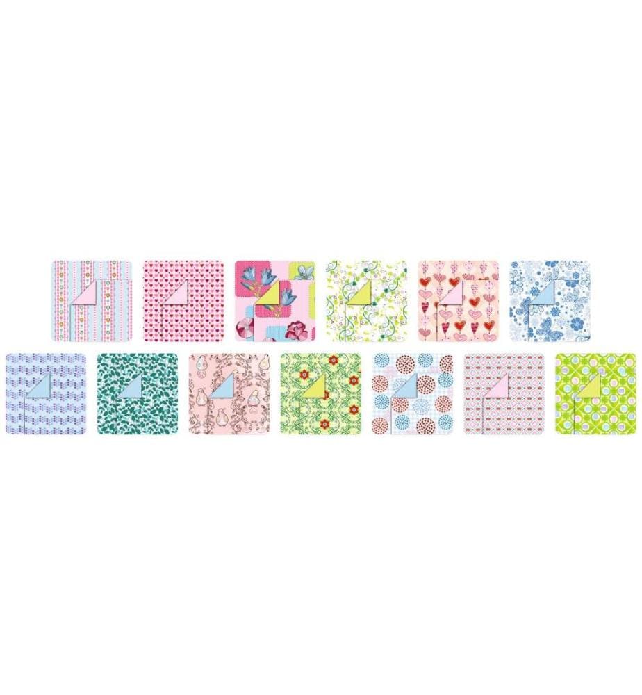 FOLIA - Bloc de papier à motif Romantique Multicolore