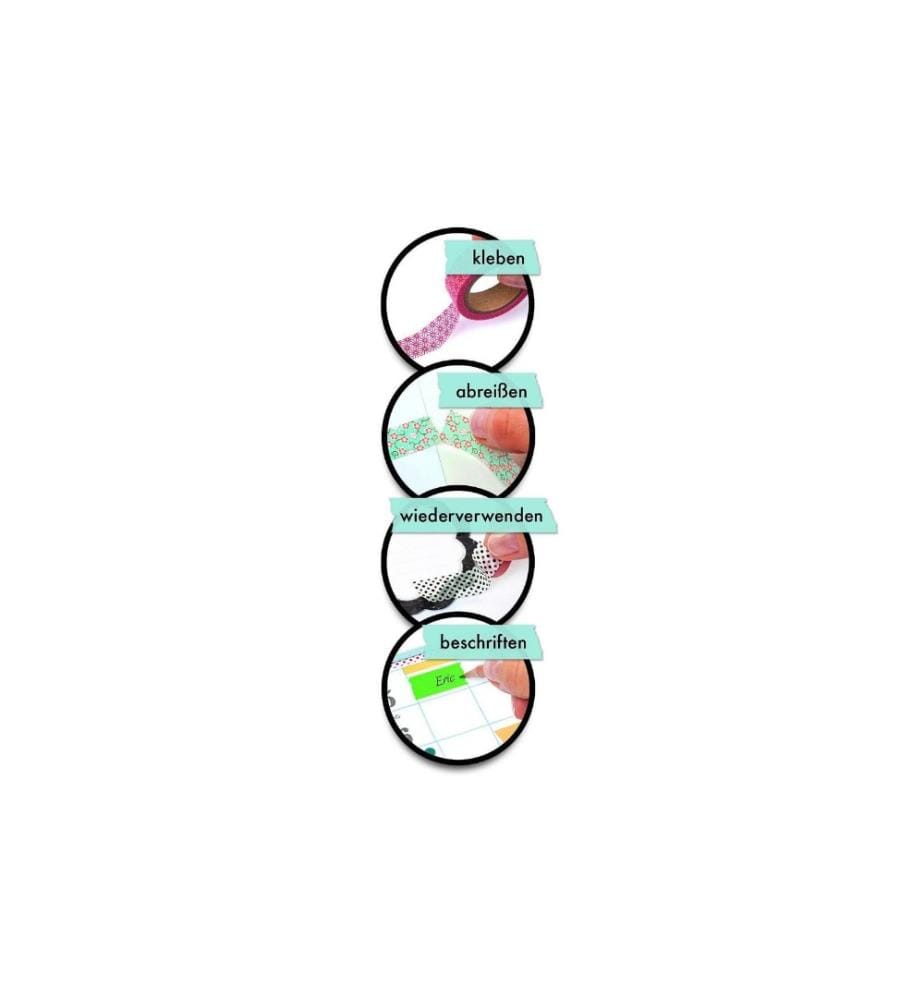 FOLIA - Washi Tape Eulen 4er-Set