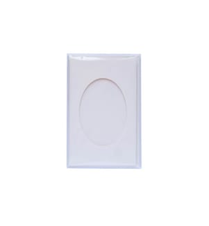 FOLIA - Passepartout-Karten 220g/m2  oval Perlweiss
