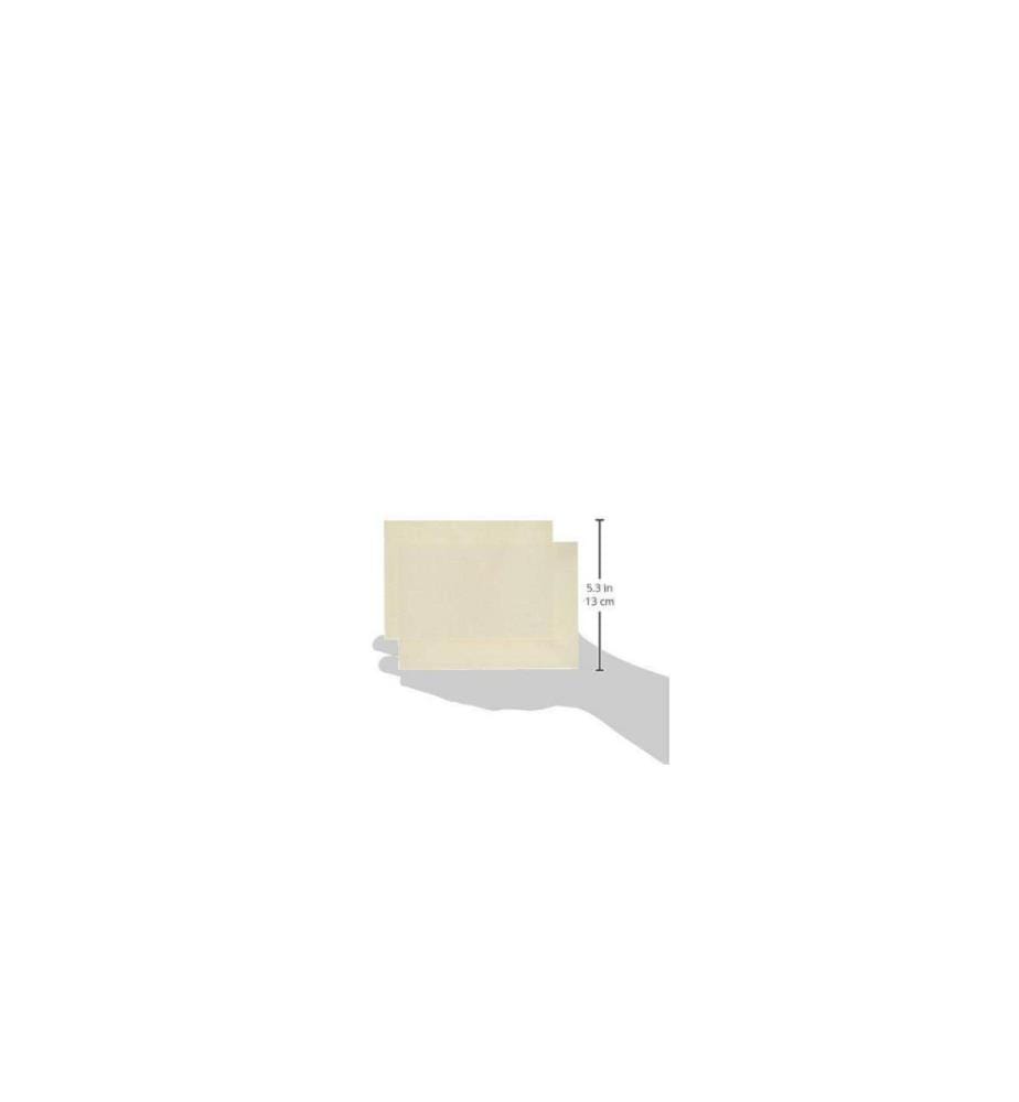 FOLIA - Carte vierge 220 g/m² perle rectangulaire blanc