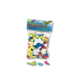 FOLIA - Moosgummi-Stanzteile Blumen & Schmetterlinge, 200 Stück