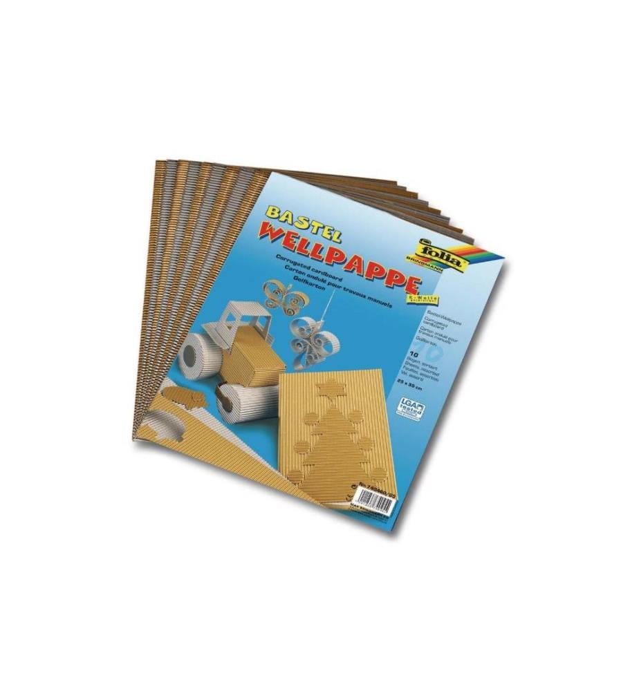 FOLIA - Wellpappe gold/silber