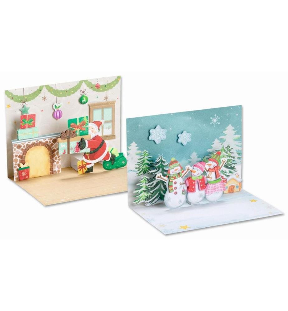 FOLIA - Weihnachtskarte 3D-Set 2 Stück