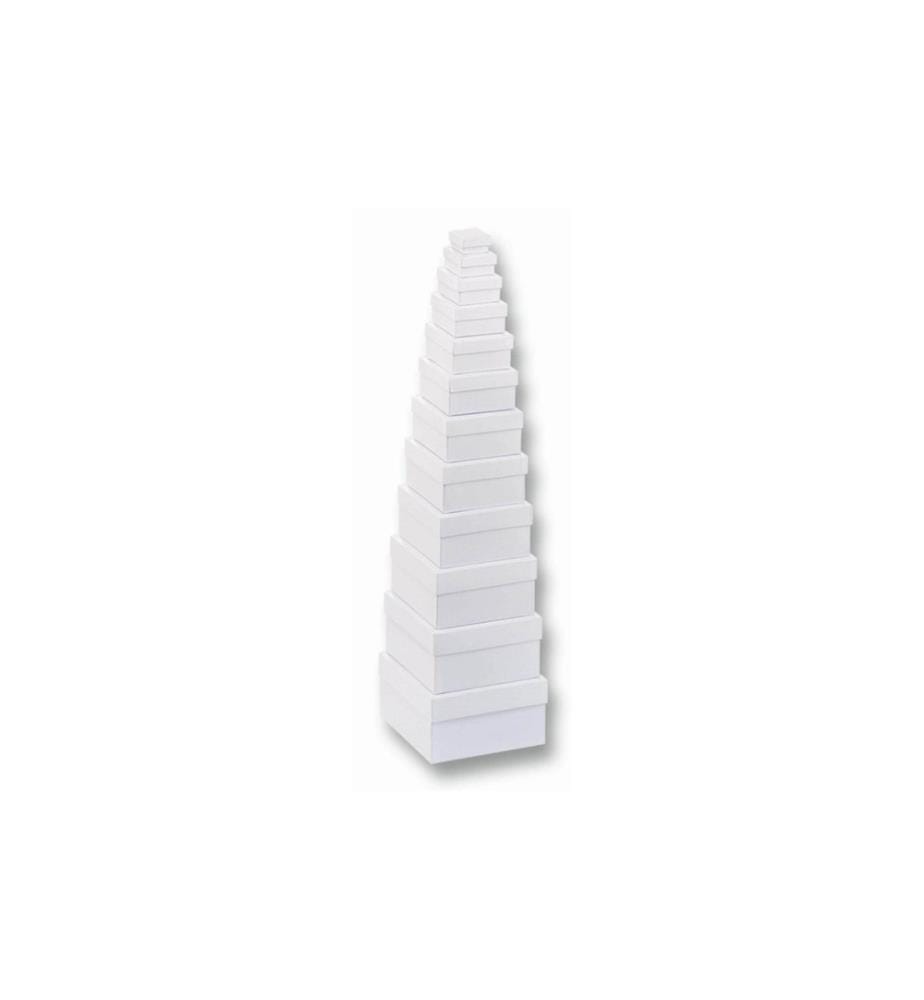 FOLIA - Papp-Schachtel 12-teilig Eckig, Weiss