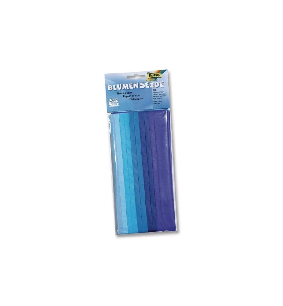 FOLIA - Seidenpapier Ton in Ton Mix  Blau