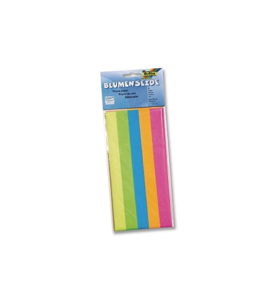 FOLIA - Seidenpapier Neon Farbig assortiert