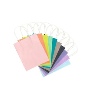 FOLIA - Papiertüte Trend 18 x 8 x 21 cm, 20 Stück, Mehrfarbig