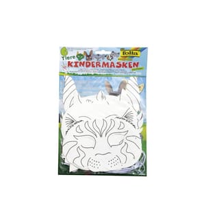 FOLIA - Bastelset Kindermaske sortiert, 6 Stück