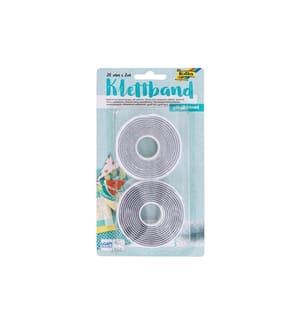 Folia Klettband-Rolle 20 mm x 2 m, Weiss
